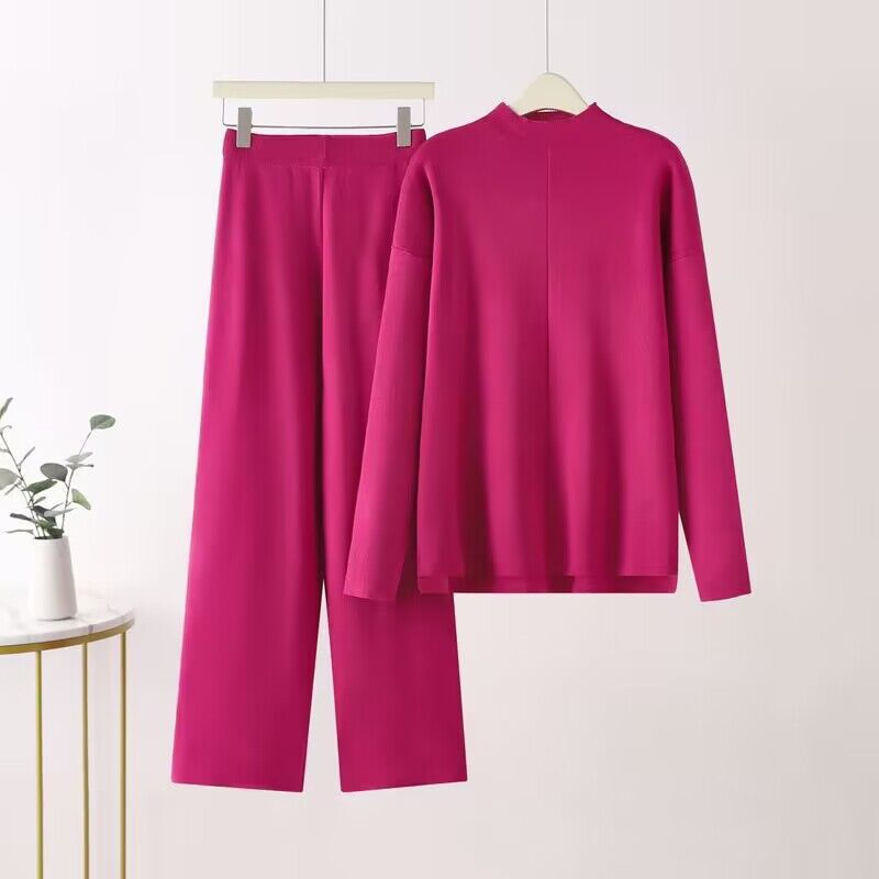 Ladies elegant set composed of long sleeve top and palazzo pants Lune London