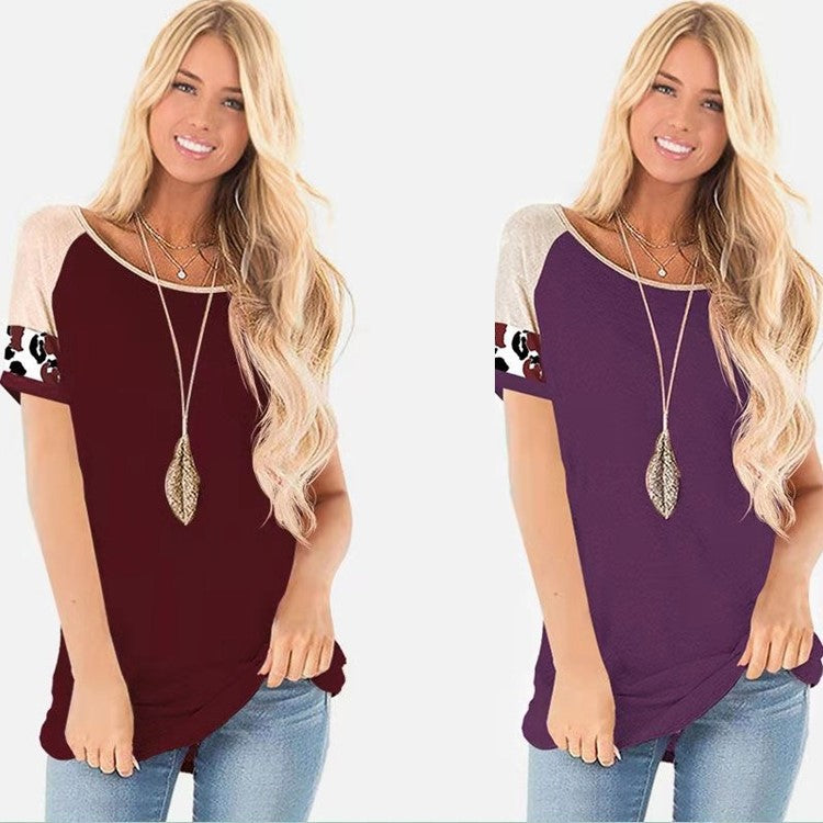 Ladies short sleeve top in fashion with colorful sleeve design Lune London