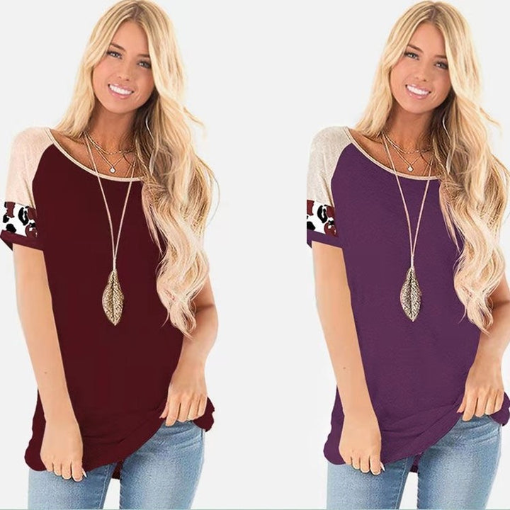 Ladies short sleeve top in fashion with colorful sleeve design Lune London