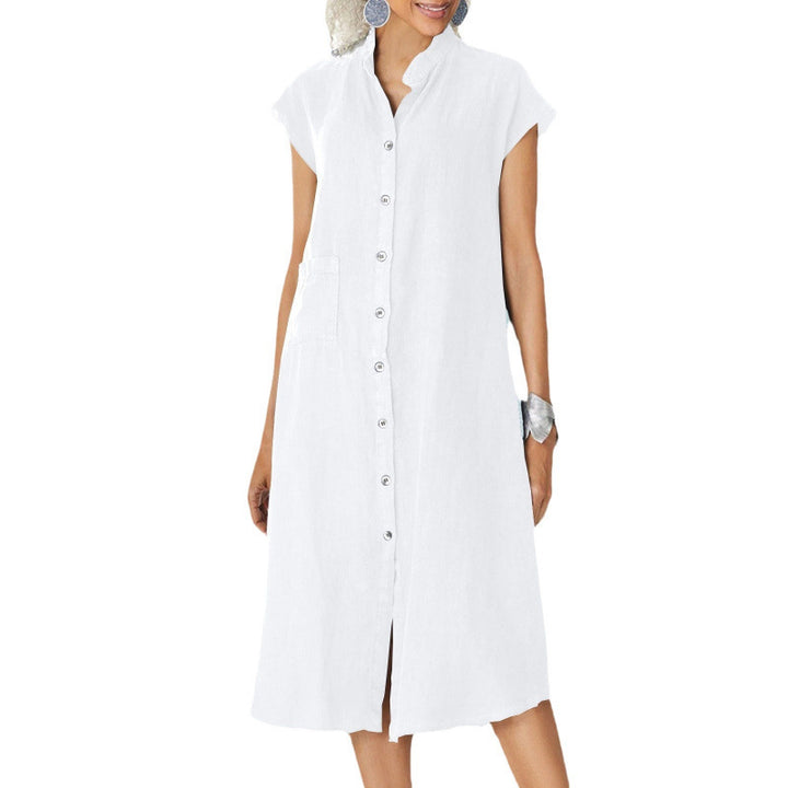 Casual shirt dress for women in lightweight fabric with pockets Lune London