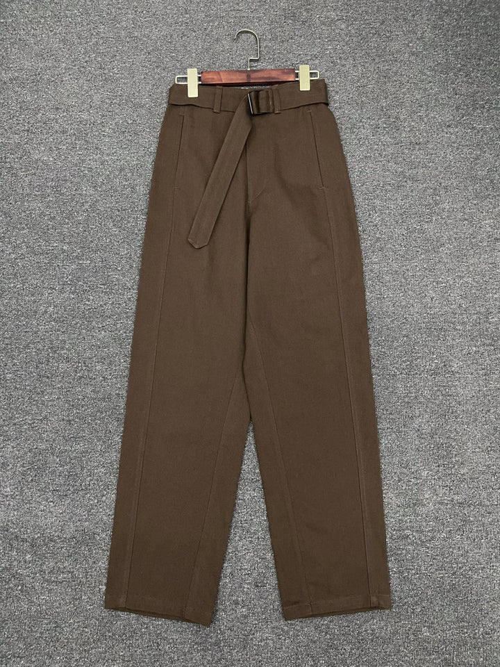 Pantalon taille haute élégant et confortable pour femme avec ceinture Chic & Stil