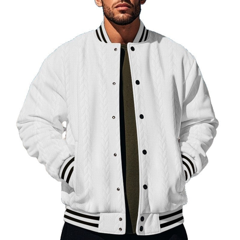 Versatile knit jacket for men sporty chic style