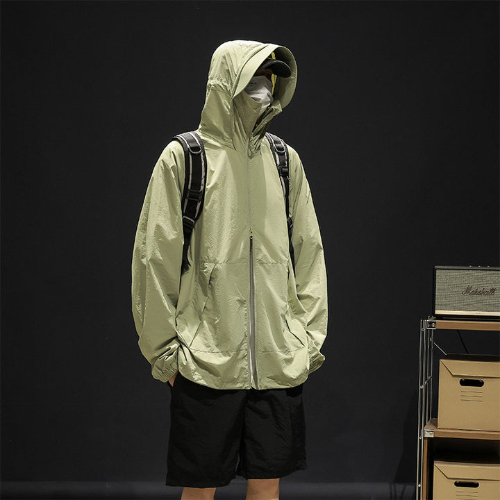Lightweight and breathable casual jacket for men with adjustable hood Lune London