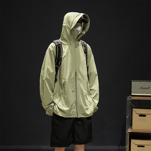 Lightweight and breathable casual jacket for men with adjustable hood Lune London