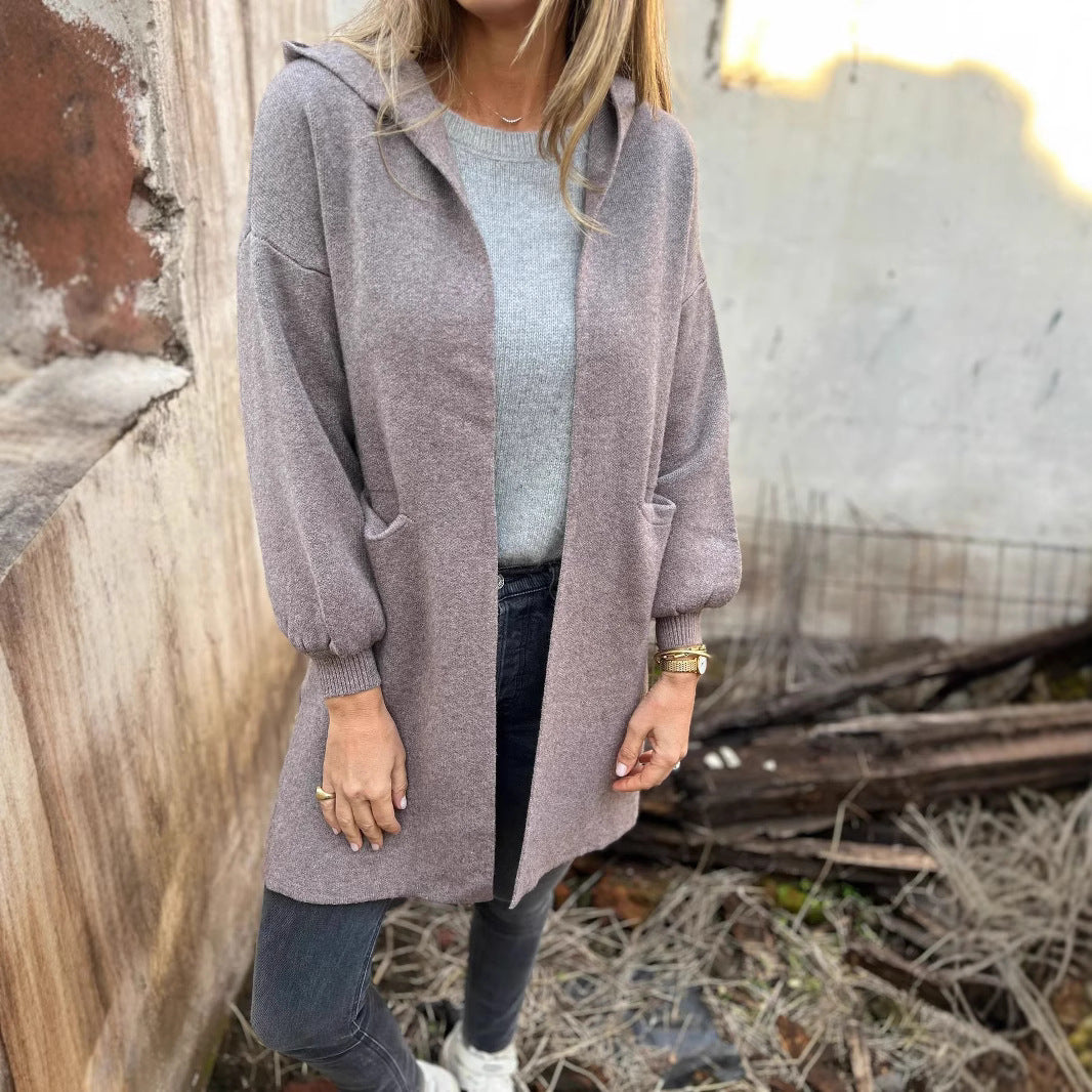Ladies Long Sleeve Hooded Gilet Lune London