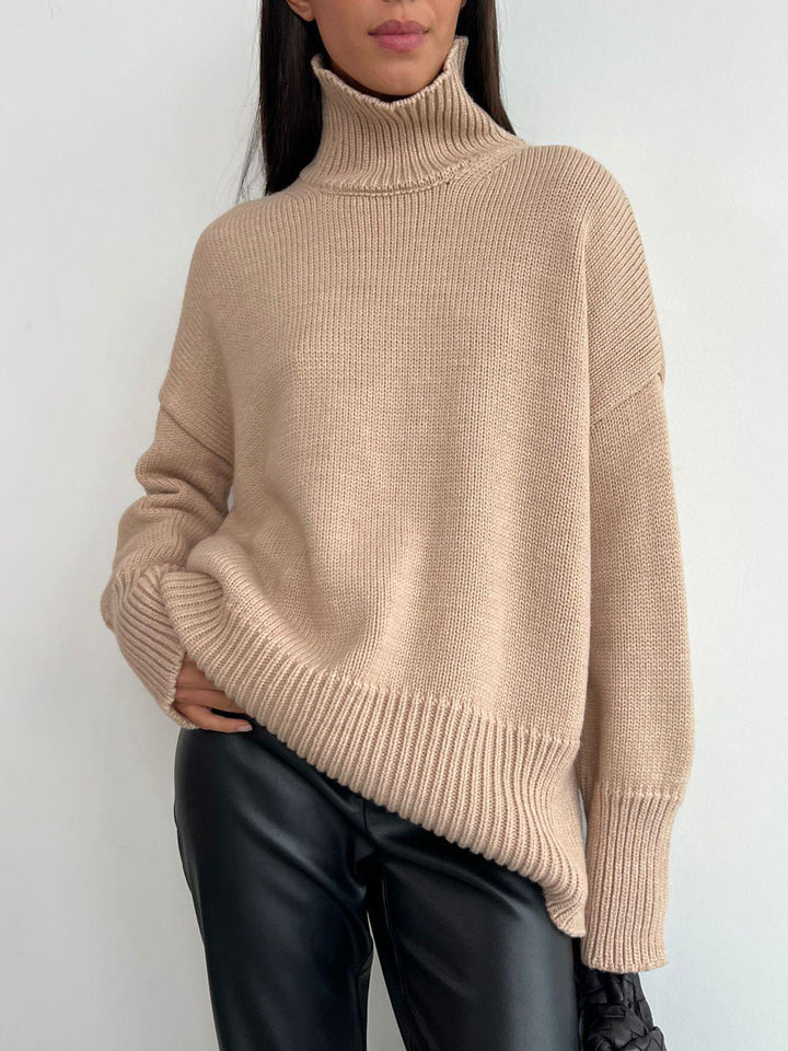 Oversized turtleneck sweater for women in soft knit Lune London