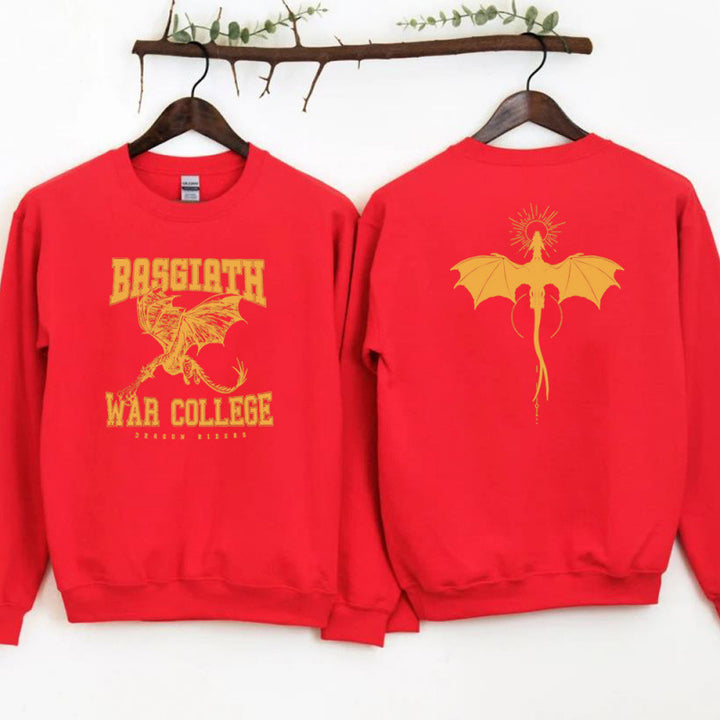 Women's sweatshirt with creative dragon motif and unique college design Lune London