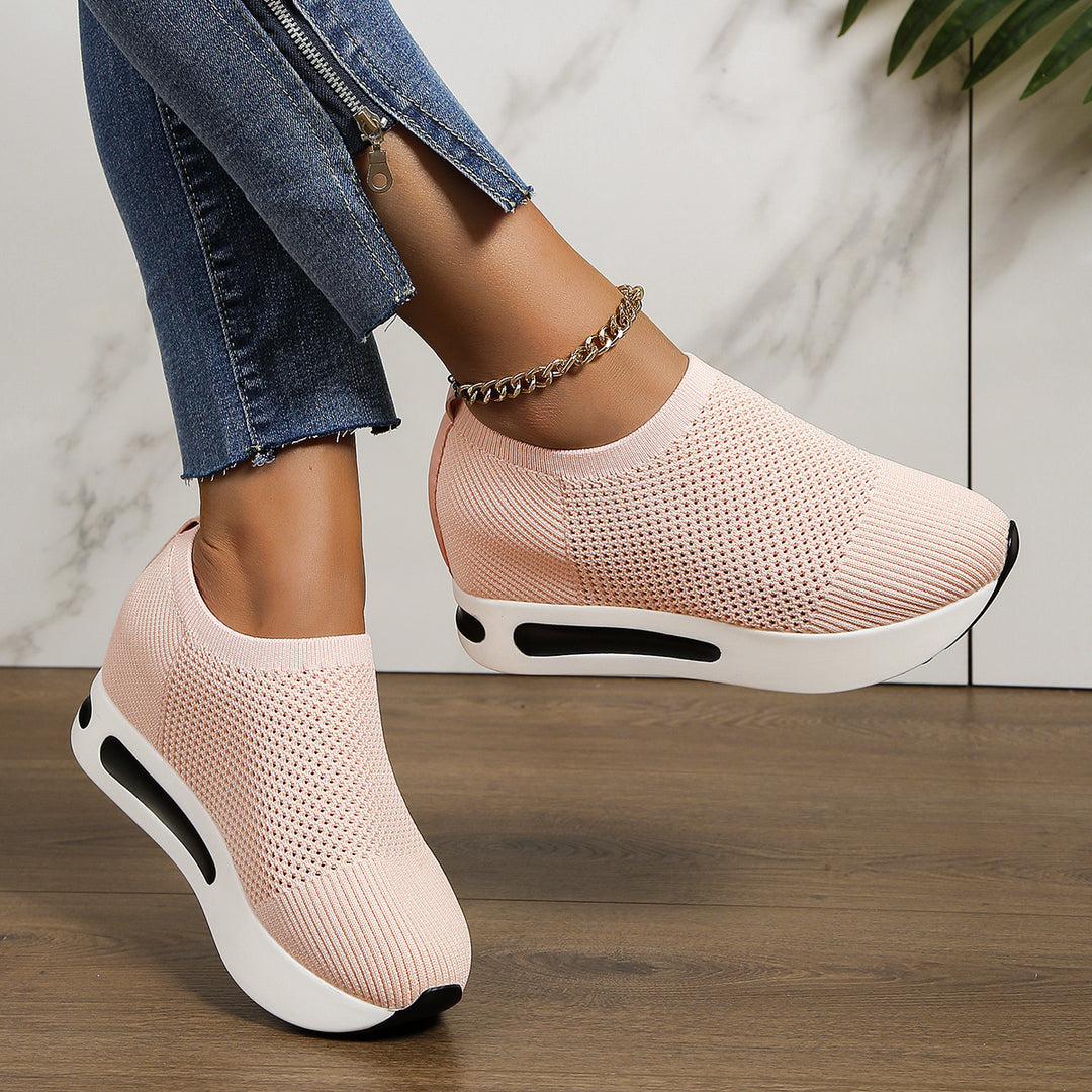 Chic and Stylish Breathable Wedge Sneakers for Women