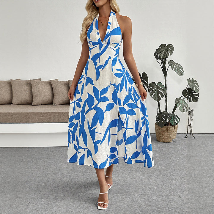 Lune London Women's Backless Maxi Dress with High Slit