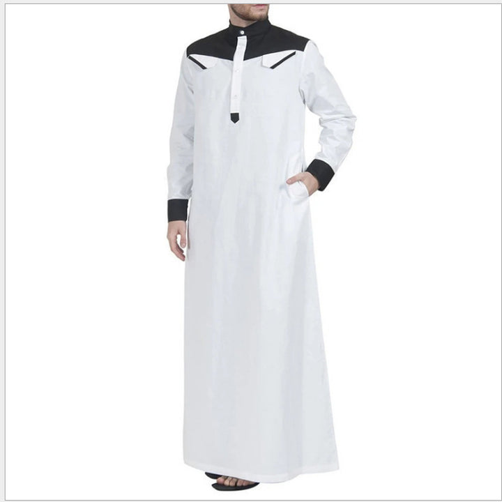 Men's traditional long dress with modern collar and practical pockets Lune London