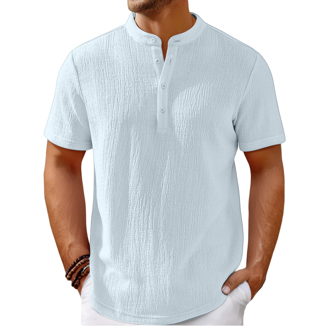 Men's short sleeve polo with structured design Lune London