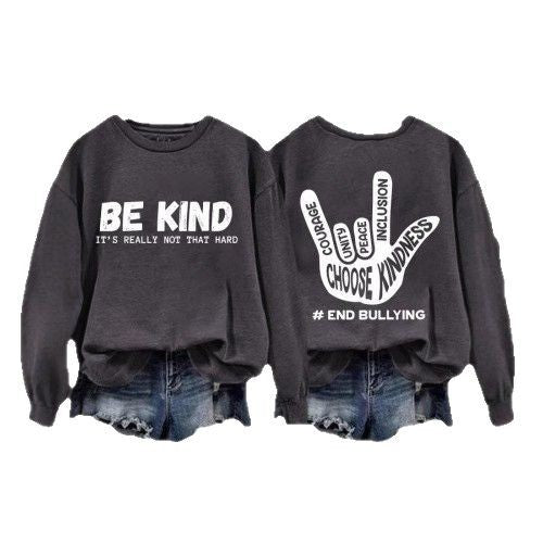 Sweatshirt pour femmes avec message positif et design créatif à la main Chic & Stil