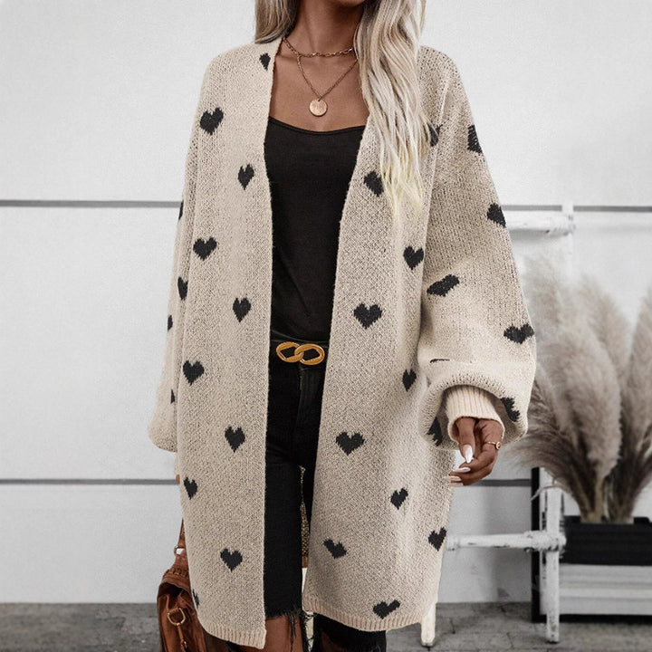 Gilet femme avec motif cœur et coupe décontractée Chic & Stil