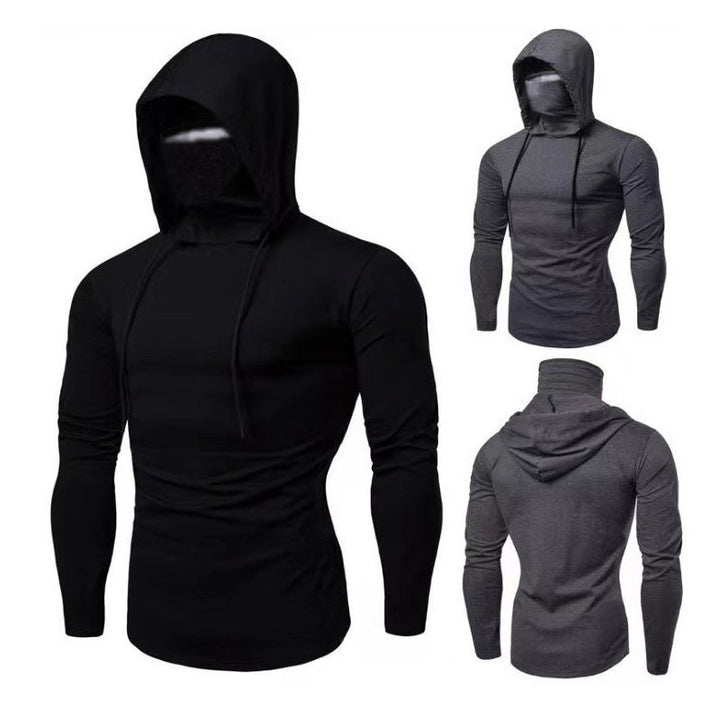 Men's hoodie with built-in face protection and trendy design Lune London