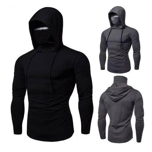Men's hoodie with built-in face protection and trendy design Lune London