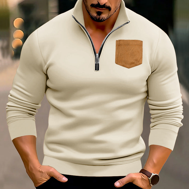 Sporty sweater for men with contrasting pockets Lune London