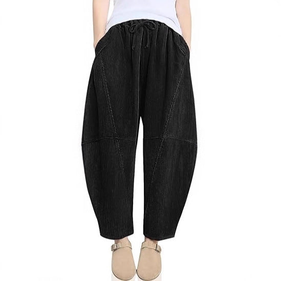 Pantalon de loisirs taille haute raffiné pour dames avec cordon de serrage Chic & Stil