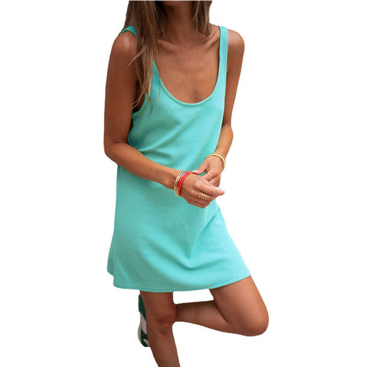 Casual summer dress for women with plunging neckline and light fabric Lune London