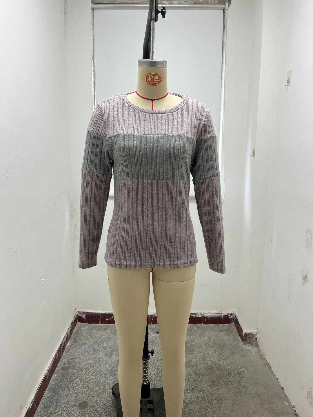 Women Ribbed Knit Long Sleeve Top Lune London