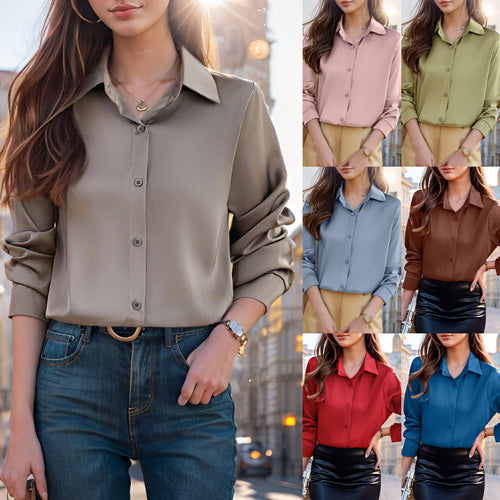Ladies Elegant and lightweight blouse with comfortable cut and light shine Lune London