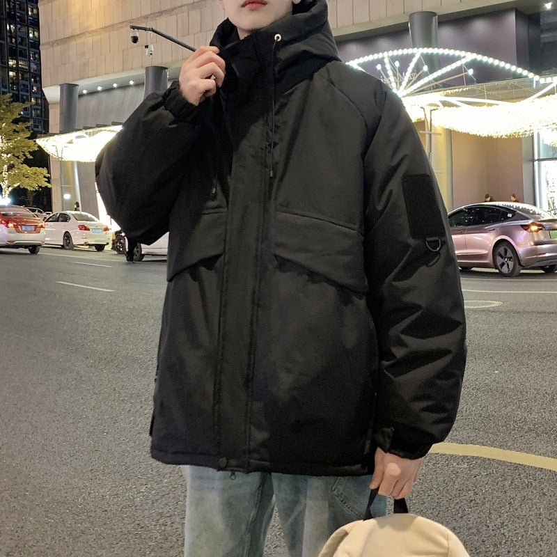 Functional jacket for men with adjustable hood and two large pockets Lune London
