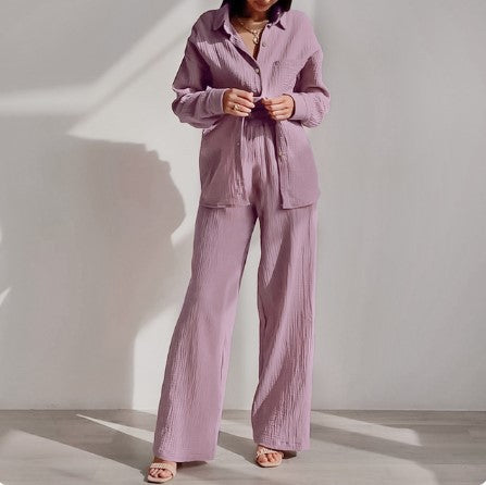 Ladies Casual two-piece set in lightweight material with a loose fit Lune London