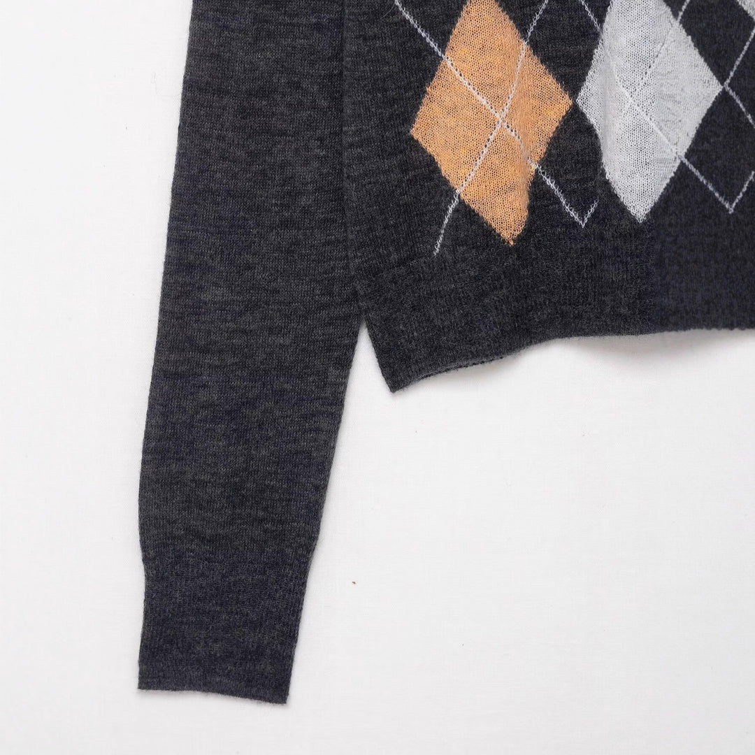 Cardigan femme tendance à motif écossais classique Chic & Stil