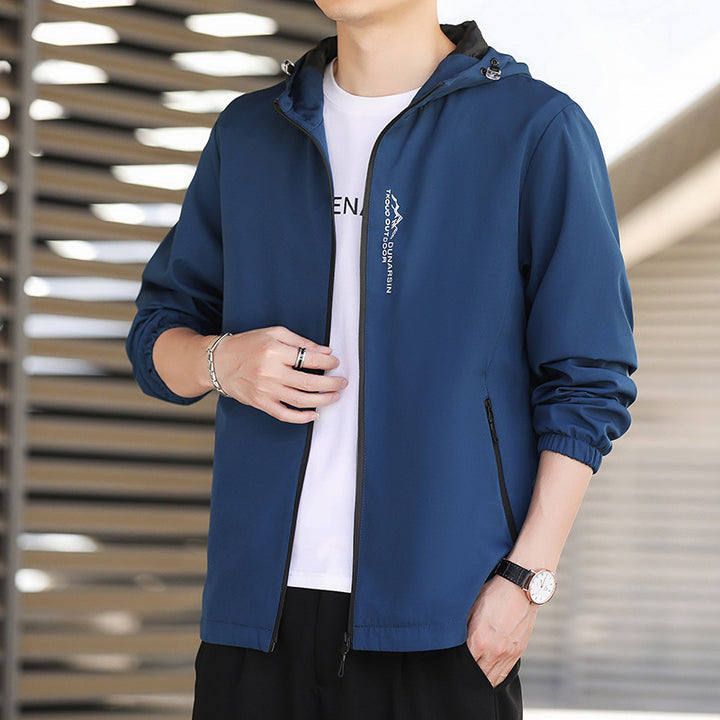 Waterproof sports jacket for men with adjustable hood Lune London