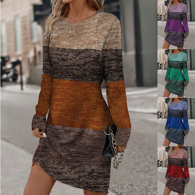 Women's Knit Dress with Fashionable Structured Pattern and Casual Cut Lune London