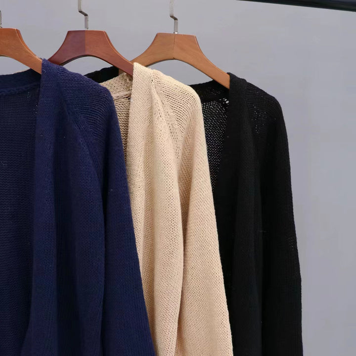 Ladies casual cardigan with open design and airy knit structure Lune London