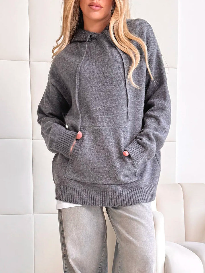 Ladies relaxed hoodie with kangaroo pocket Lune London