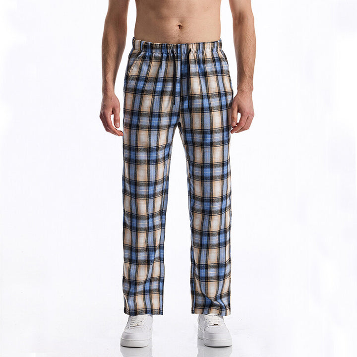 Men's flannel pajama pants with comfortable elastic waistband Lune London