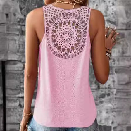 Lune London Crochet Back Tank Top for Women