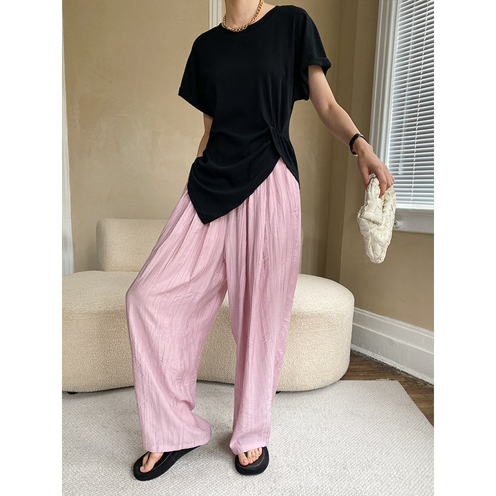 Women's casual top with asymmetric cut and decorative knot Chic & Stil