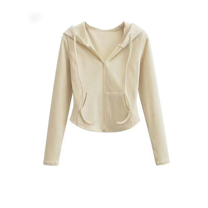 Ladies fashionable hoodie with practical zipper Chic & Stil