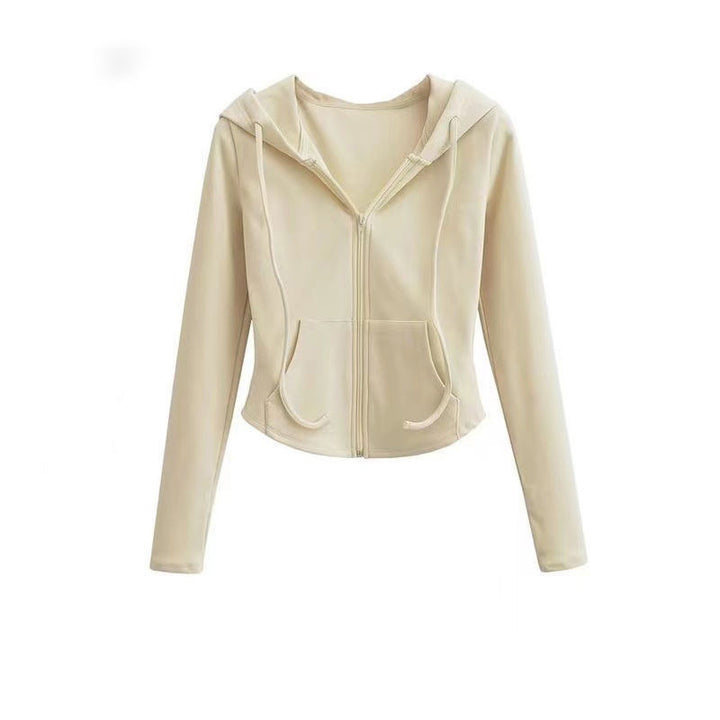 Ladies fashionable hoodie with practical zipper Chic & Stil