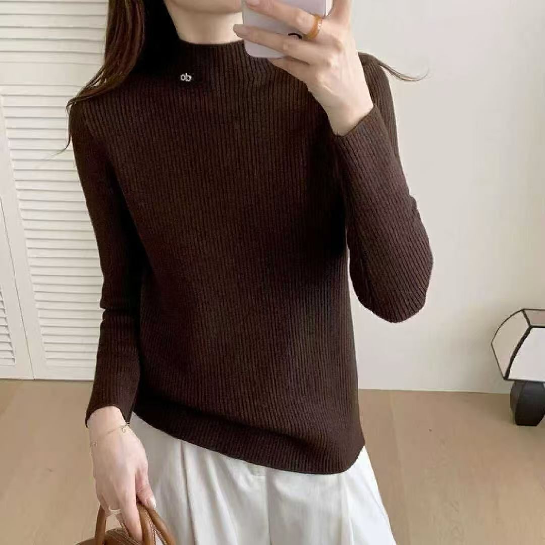 Pull côtelé de haute qualité pour femmes avec col montant Chic & Stil