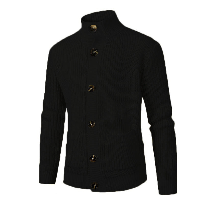 Chic cardigan for men with high collar and button details Lune London