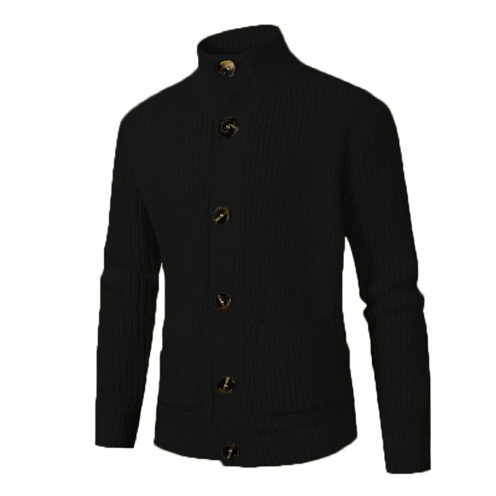 Chic cardigan for men with high collar and button details Lune London