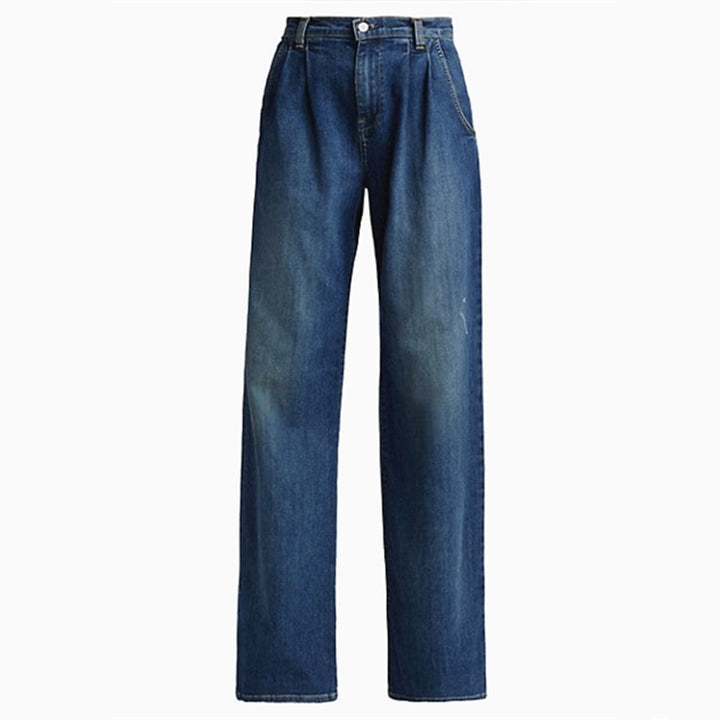 Jeans larges pour femmes avec taille haute et coupe décontractée Chic & Stil