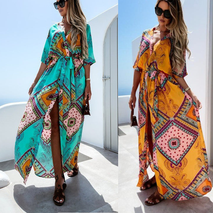 Lune London bohemian inspired maxi kaftan dress for women