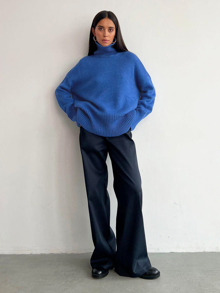 Oversized turtleneck sweater for women in soft knit Lune London
