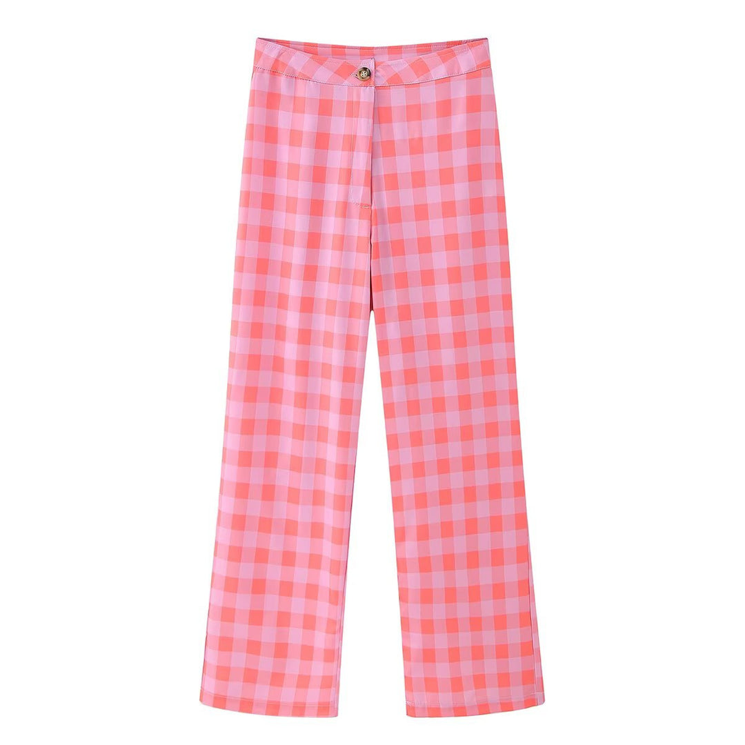 Loose plaid trousers for women with a trendy design Lune London