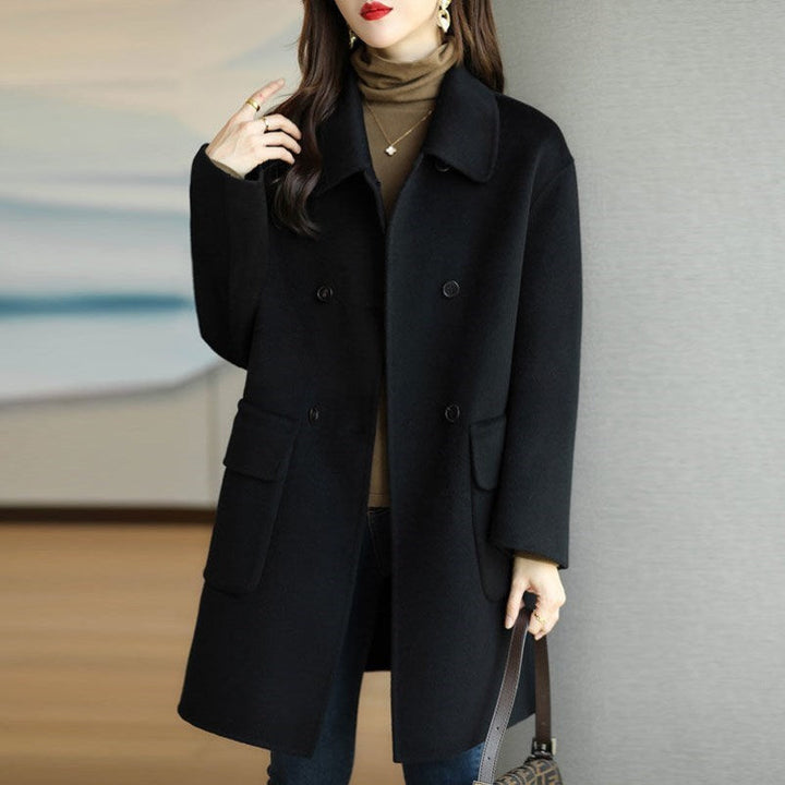 Lune London | Women's Double-Breasted Wool Coat with Classic Cut