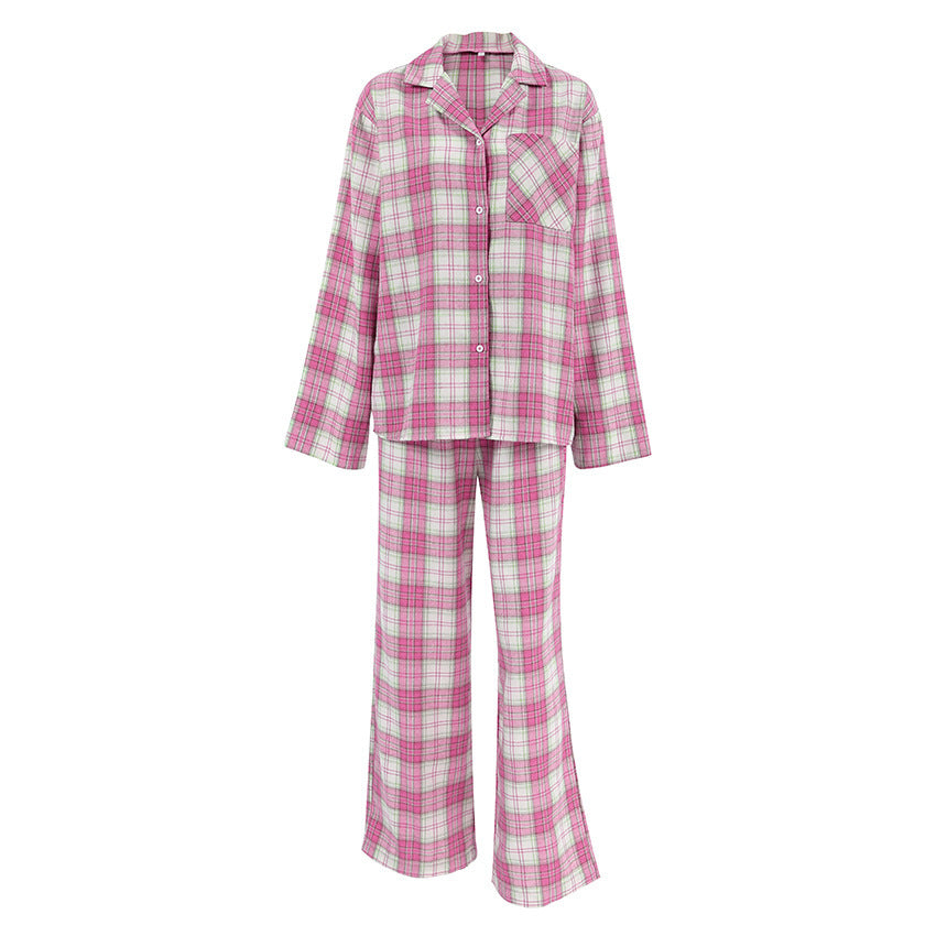 Lune London Casual Checked Pajama Set for Women