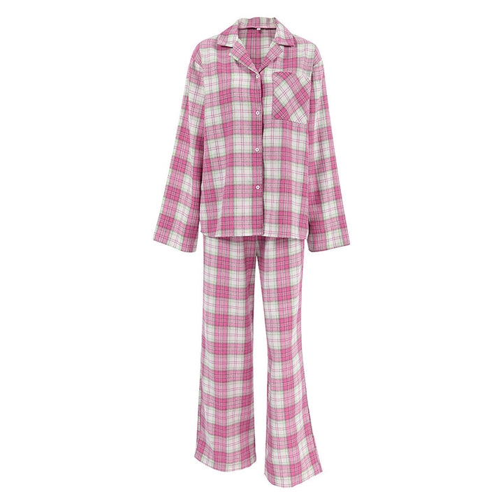 Lune London Casual Checked Pajama Set for Women