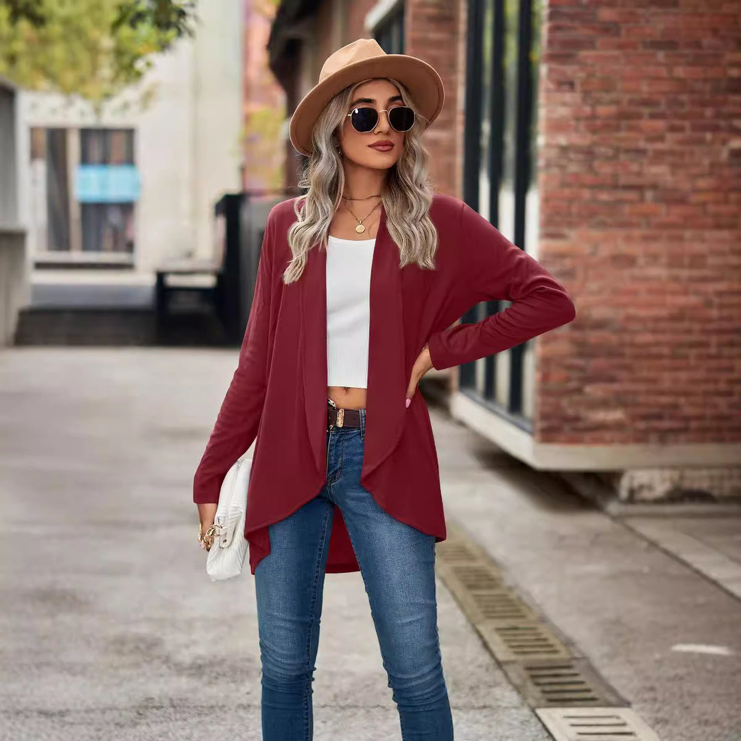 Women's knit jacket with asymmetrical hem and relaxed fit Lune London