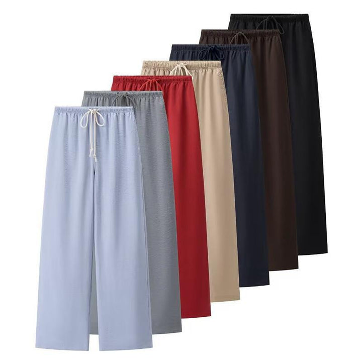 Leisure pants for women with a wide cut and comfortable elastic waistband Lune London