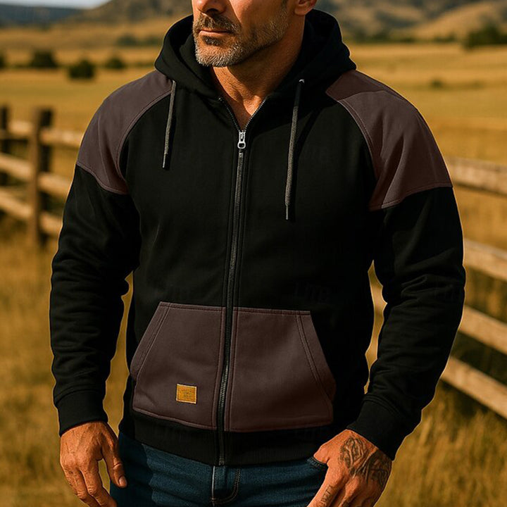 Men's sports jacket with chic and stylish color block design