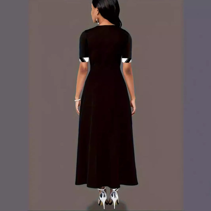 Maxi dress for women with artistic pattern and practical pockets Lune London